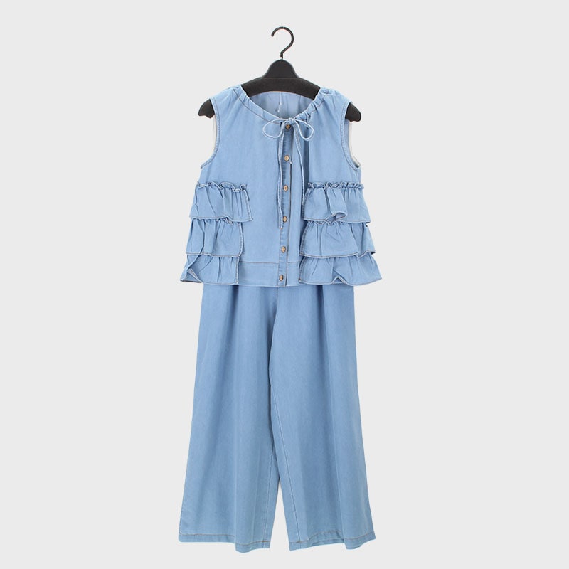 婦人『VERITE』デニム風 セットアップ