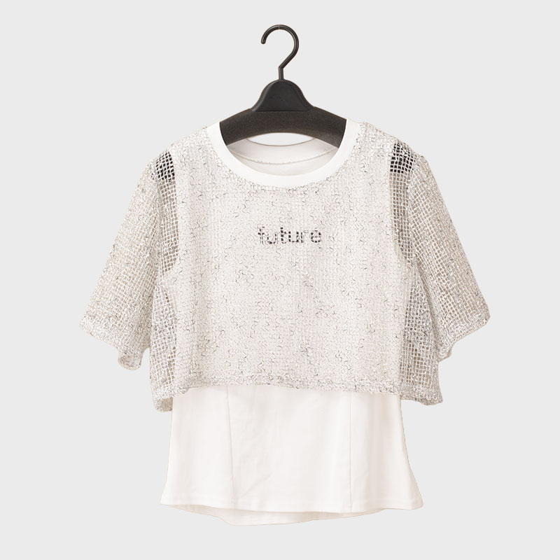 婦人『VERITE』メッシュTシャツ