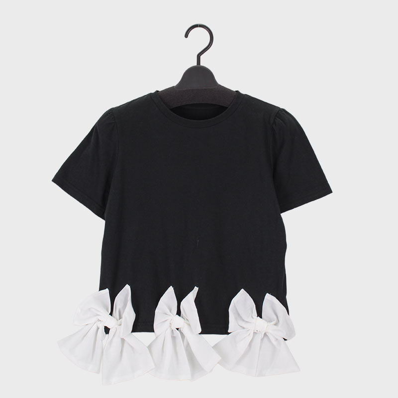 婦人『「VERITE」』裾リボンTシャツ