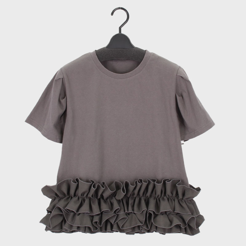婦人『VERTE』フリルTシャツ