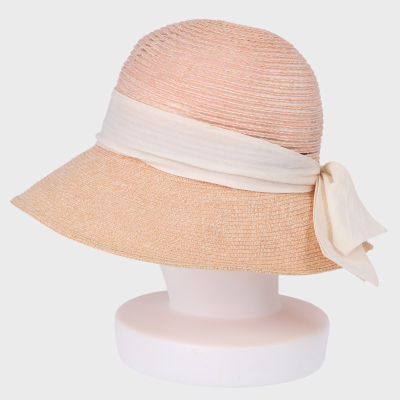 婦人『日本製シリーズ』国産リボンデザインブレードハット/サイズ調節可