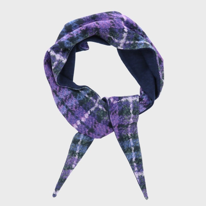 【特価】『日本製シリーズ』リバーシブル三角マフラー(チェック柄)