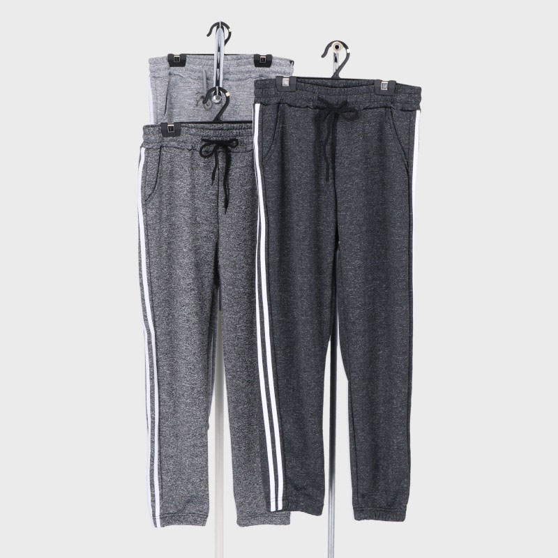婦人裏ベロアサイドラインジョガーパンツ