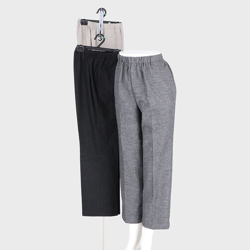 婦人日本製ツイード調起毛フリーパンツ