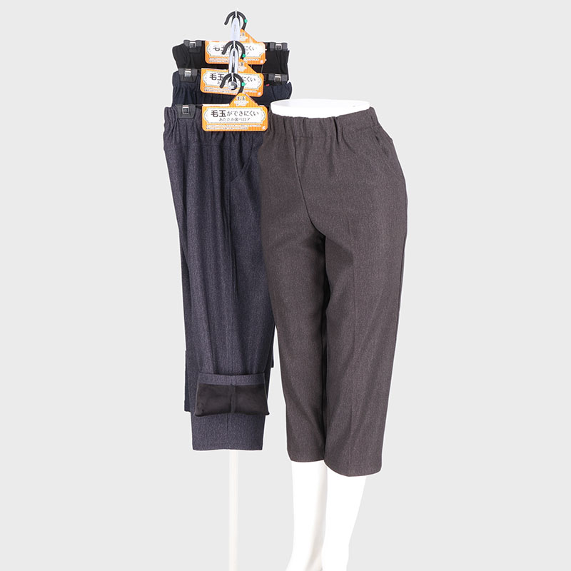 婦人毛玉ができにくい裏ベロアめちゃらくパンツ55