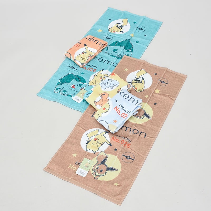 新柄ポケモンフェイスタオル