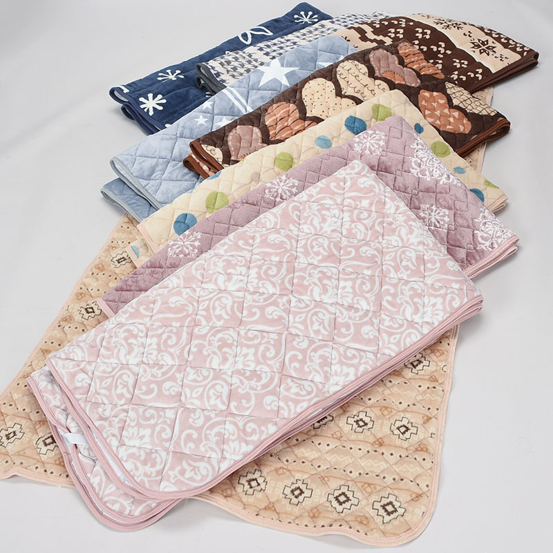 プリントフランネル中わた増量敷きパッドS