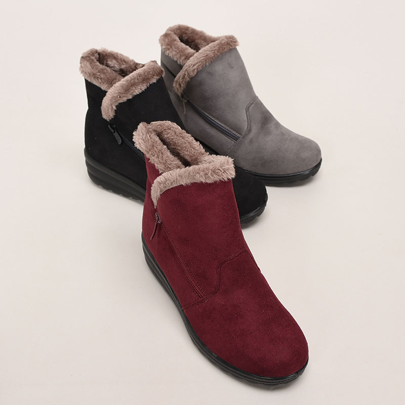 婦人スエードボアブーツ