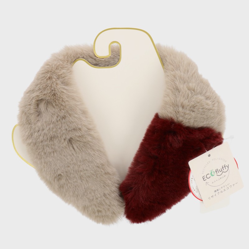 『EC*fluffy』マグネット付きエコファープチマフラー(バイカラー)