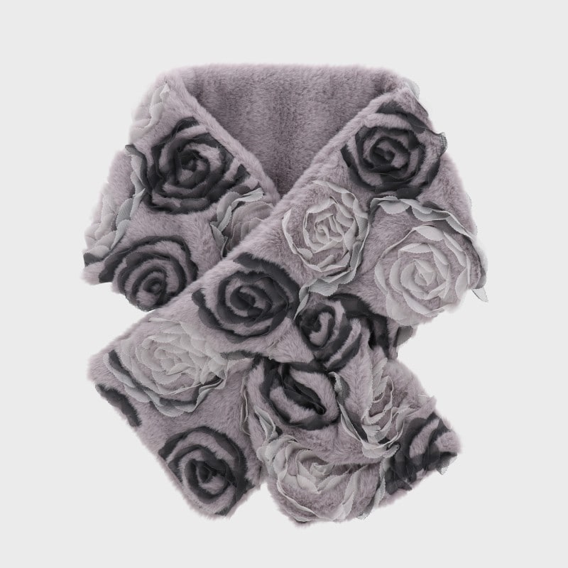 チュールバラモチーフ差込みティペット