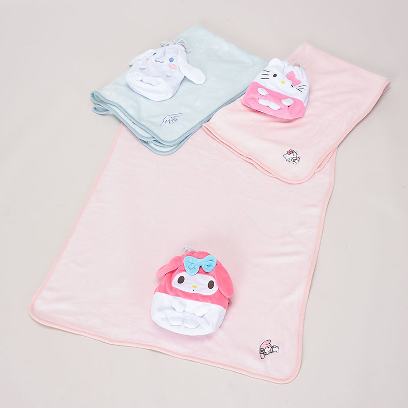 サンリオ 巾着付きブランケット