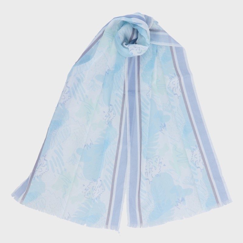 コットンプリントストール(アート柄)/UV加工・ウォッシャブル