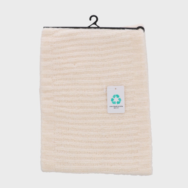 ふんわりリブ編みニットネックウォーマー