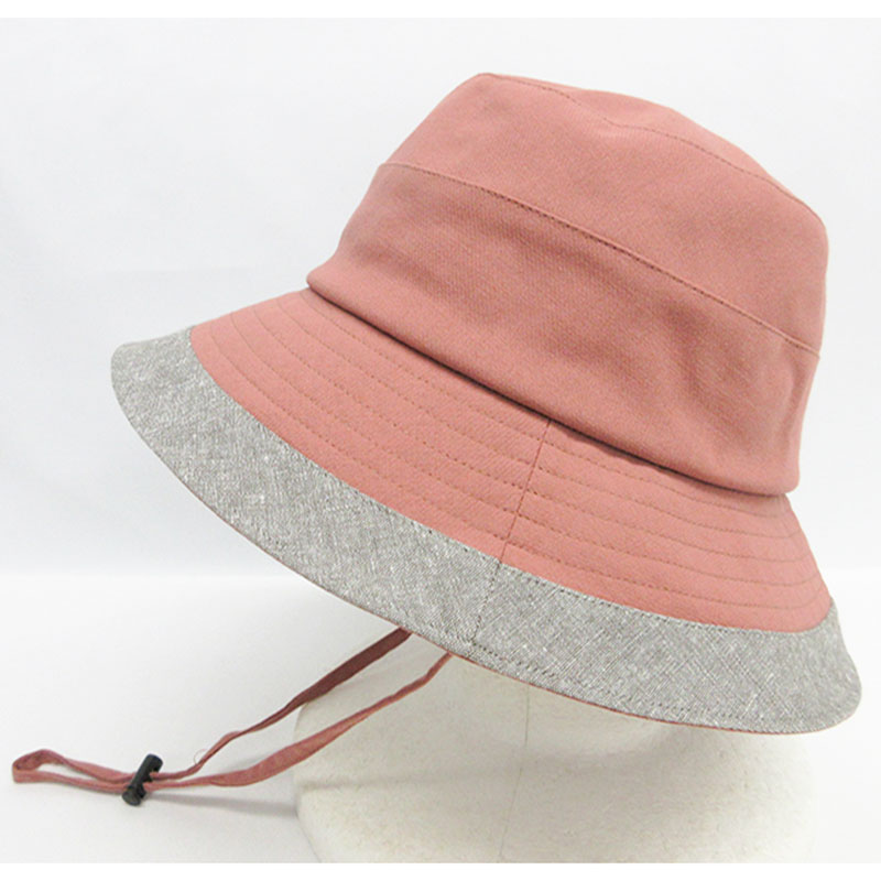 婦人洗えるストラップ付き帽子 配色クロッシェ《WEB》