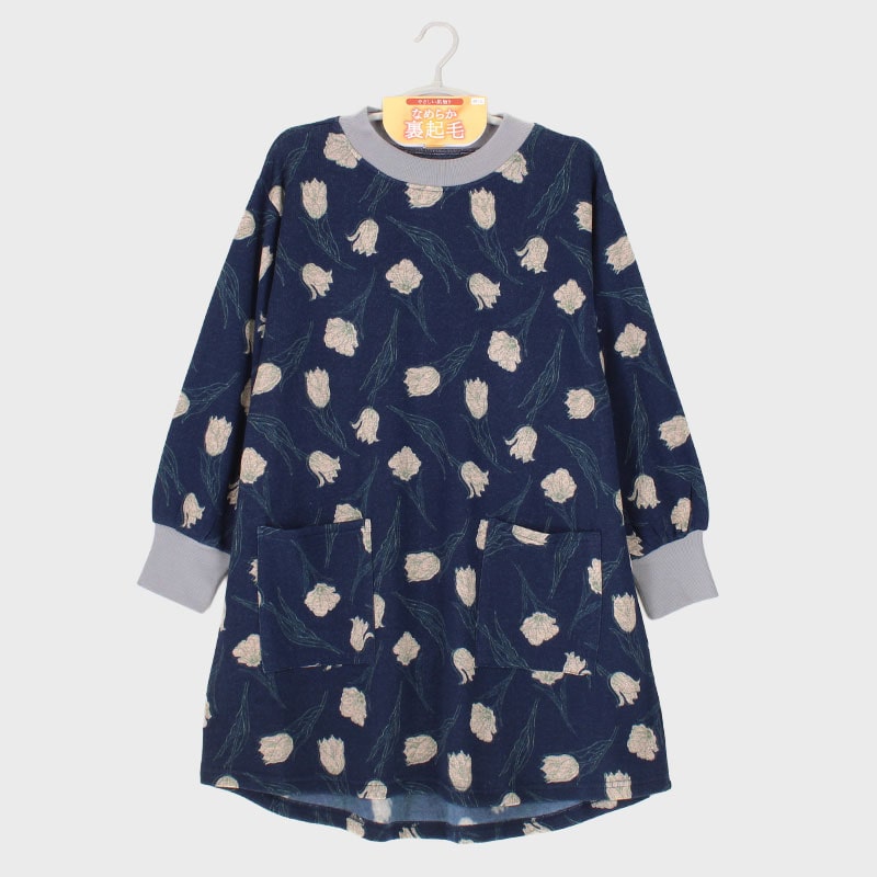 婦人裏起毛リブ付きかぶり型カッポー