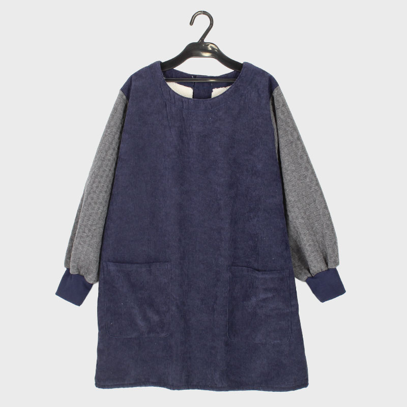 婦人コーデュロイ×ジャガードニットカッポー