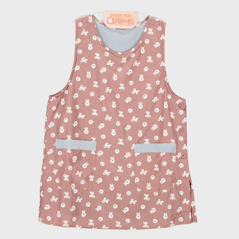 婦人裏フリースタバードエプロン(犬柄)