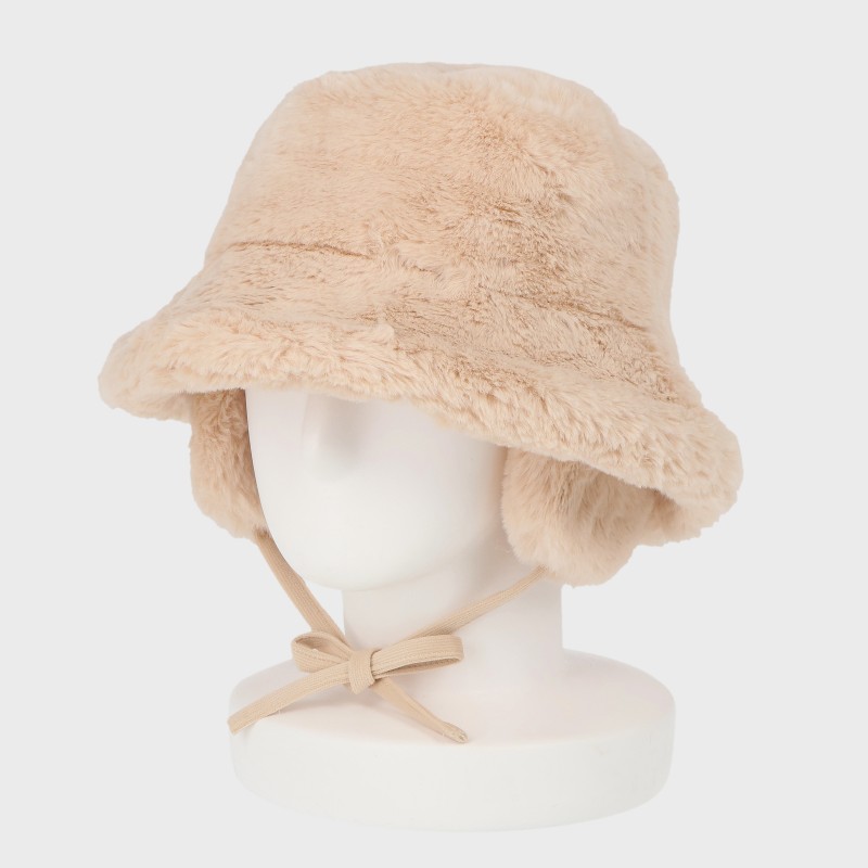 耳付きエコファーバケットハット/サイズ調節可