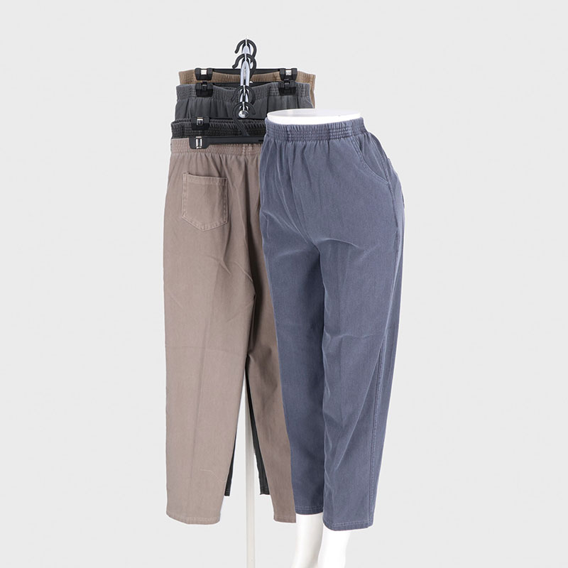 婦人製品染め9分丈4ポケフリーパンツ60