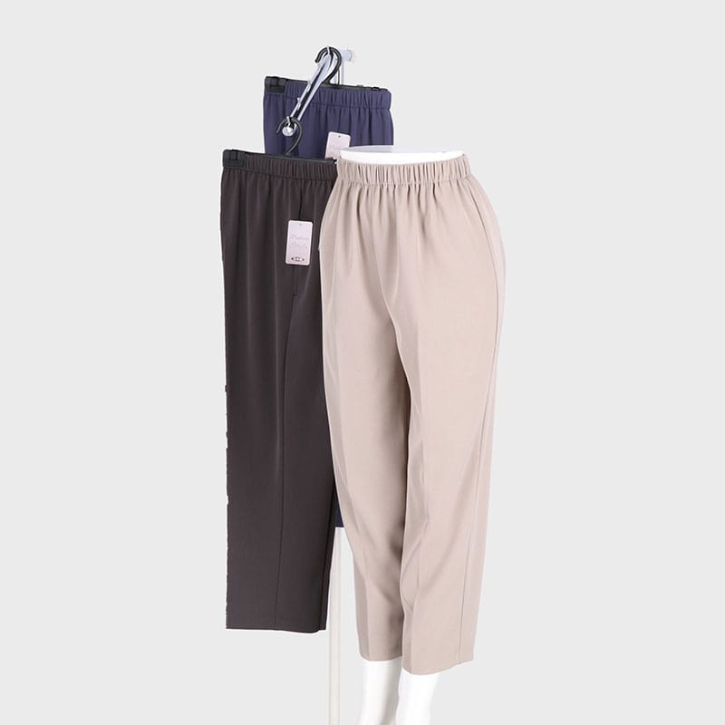 婦人日本製無地片ポケパンツ