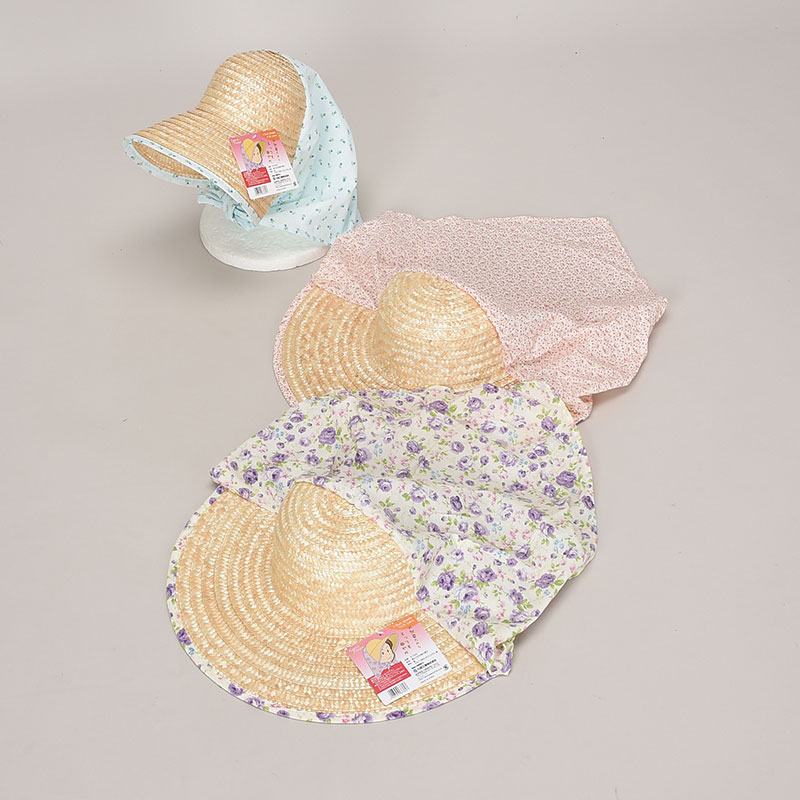 婦人半円麦わら