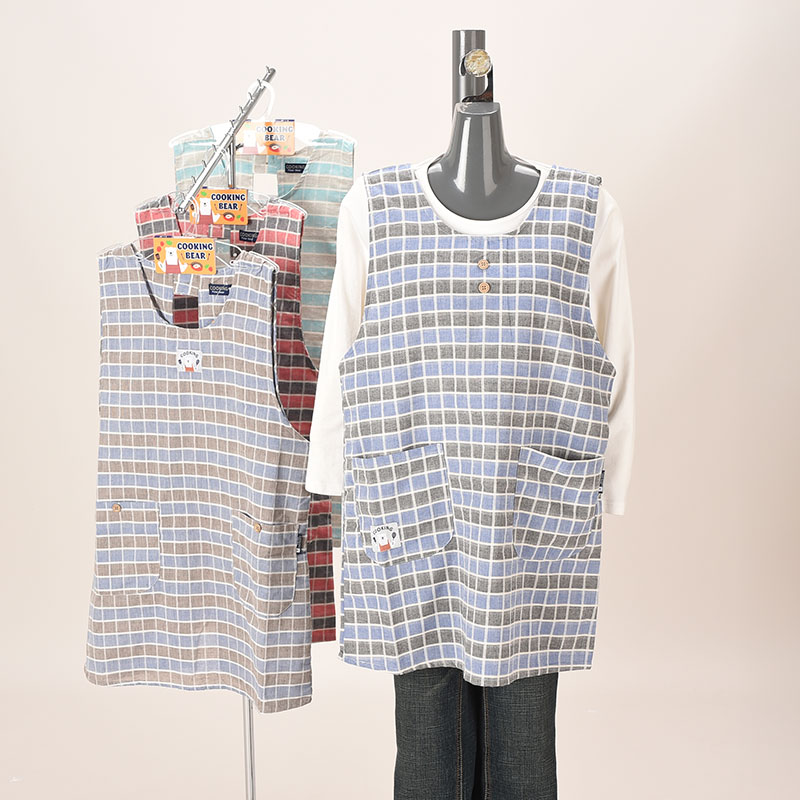 先染めラン型エプロン