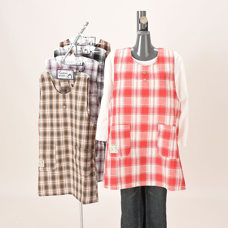 先染めラン型エプロン