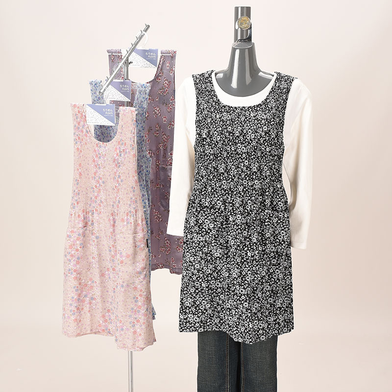 チリメンプリーツエプロン