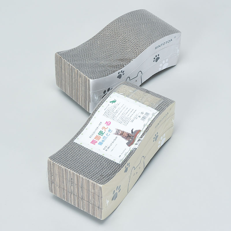 猫柄ウエーブ爪とぎ3P