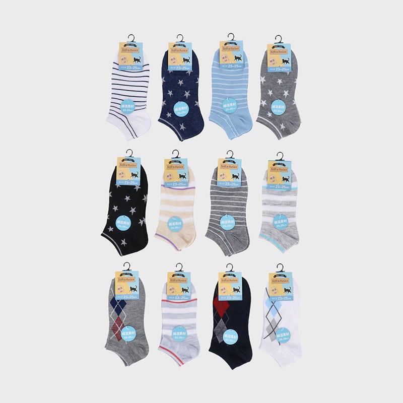 婦人綿混スニーカーソックス「A」