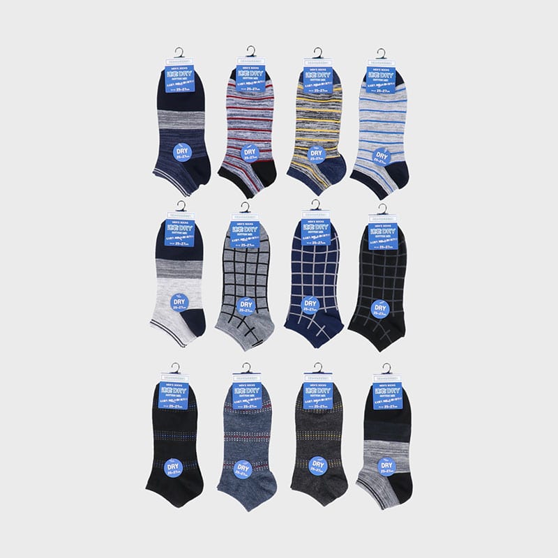 紳士綿混スニーカーソックス「C」