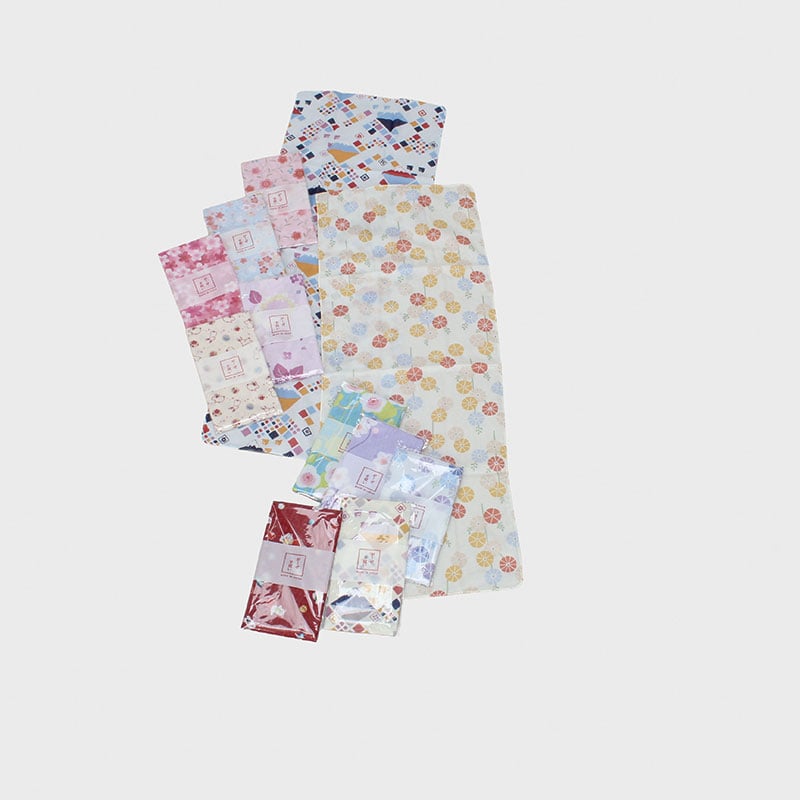 色地柄ガーゼ手拭(1P袋)