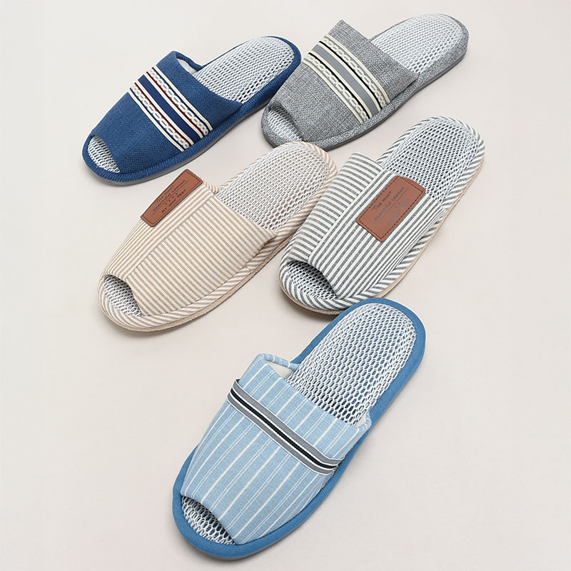 通気性抜群!紳士Wメッシュスリッパラベル