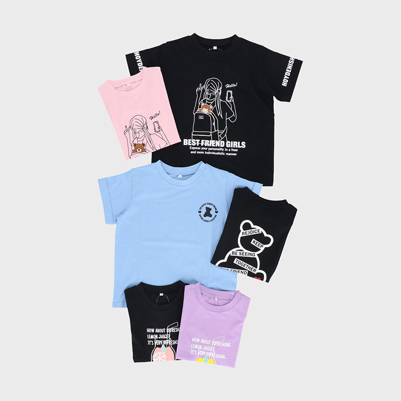 女児合寸半袖Tシャツ3柄
