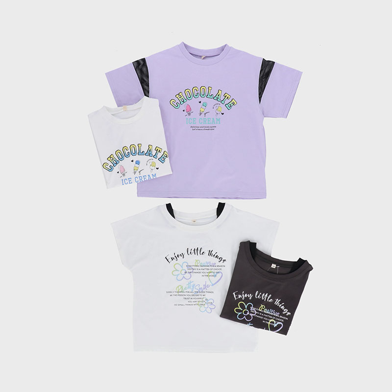 女児合寸半袖Tシャツ2柄