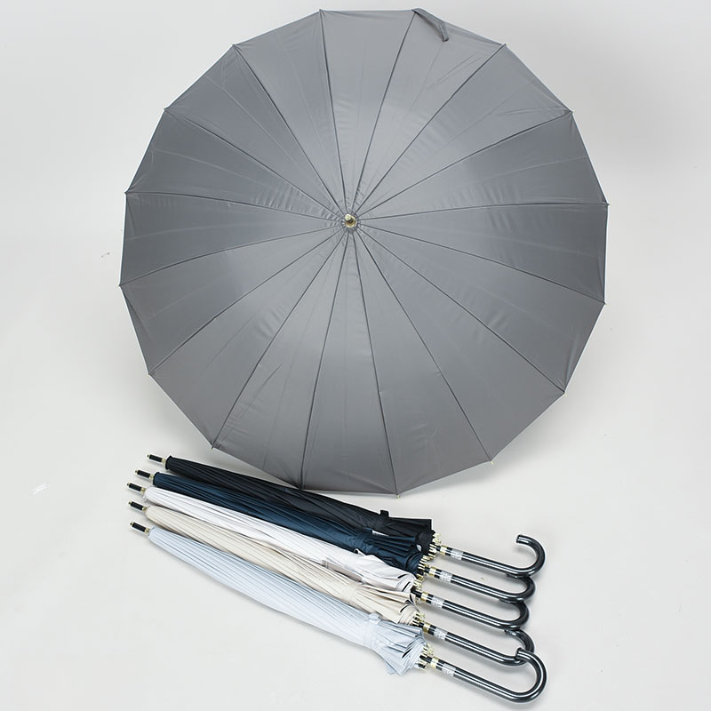 晴雨兼用ブラック55cm16本骨JP傘(無地)