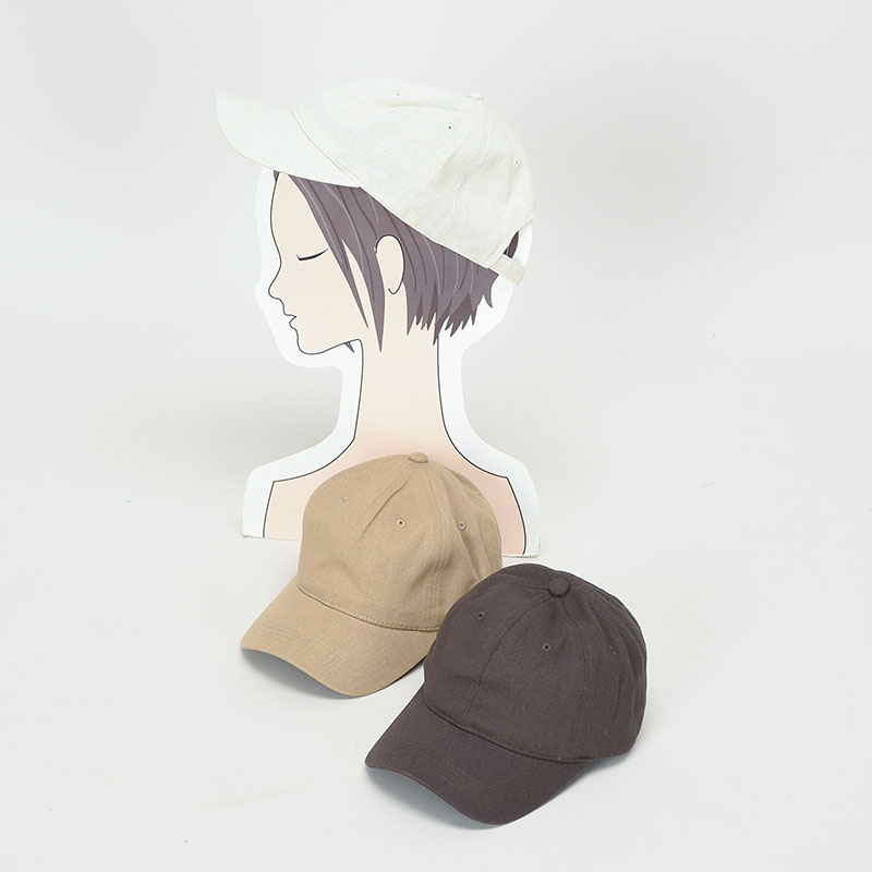 綿麻シンプルキャップ