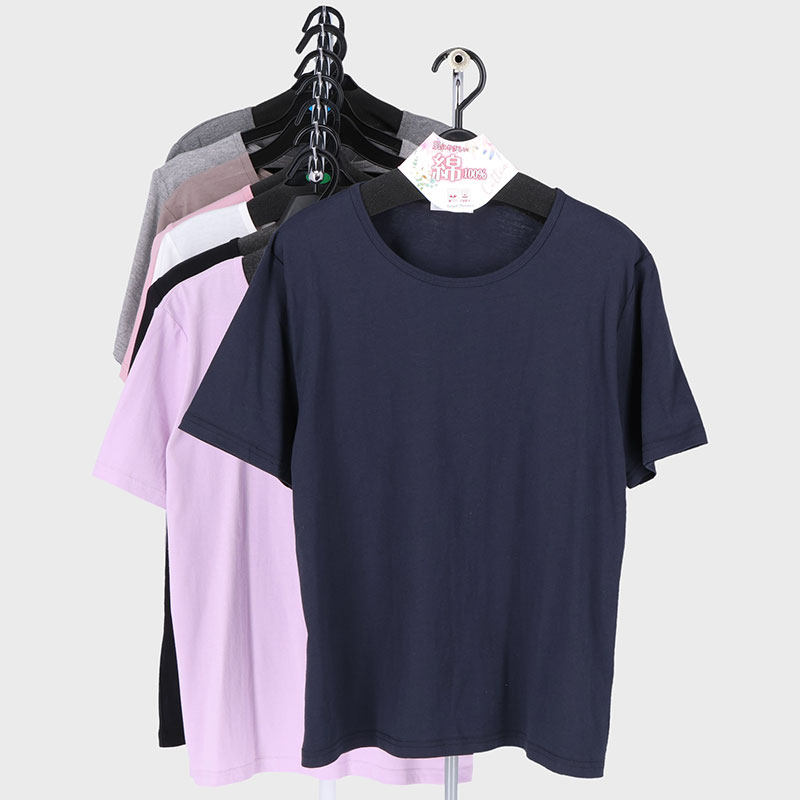 婦人半袖綿100無地Tシャツ