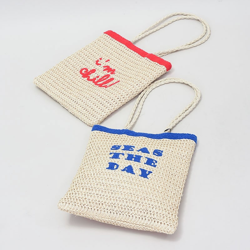 刺繍ペーパートートバッグ