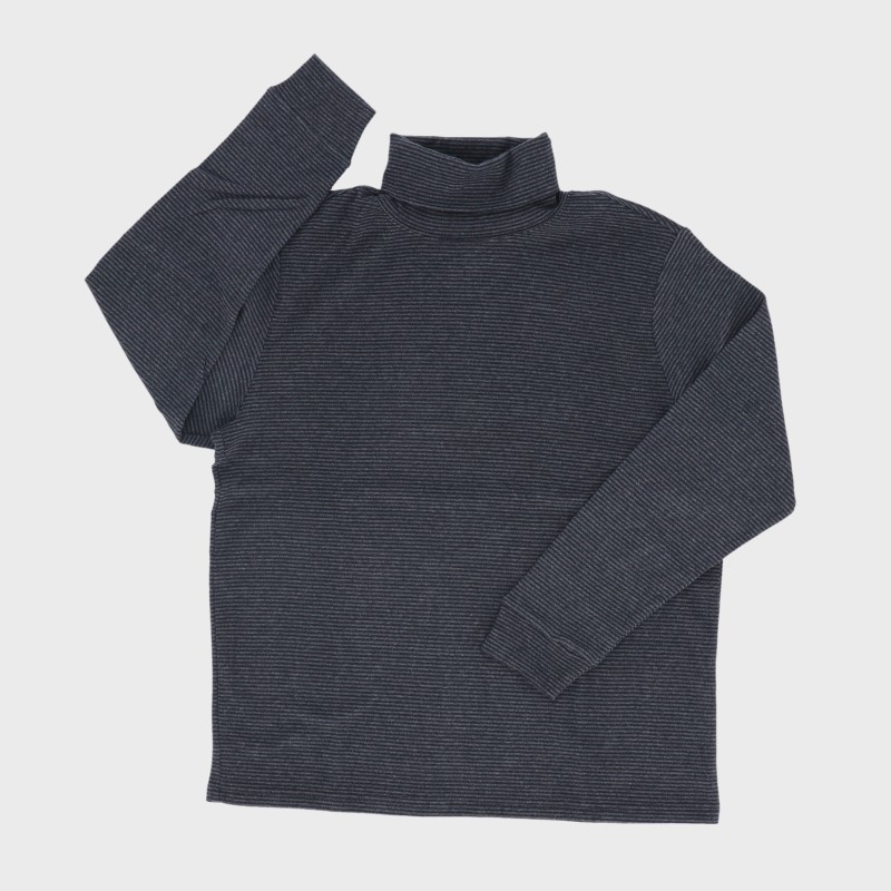 紳士タートルネックボーダーTシャツ
