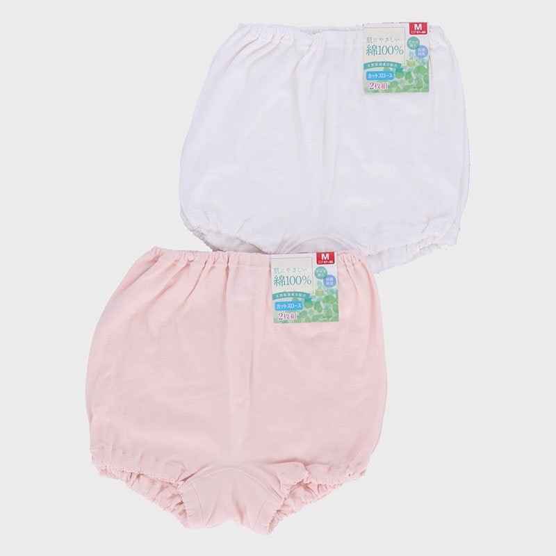 綿100%2枚組天引きズロース