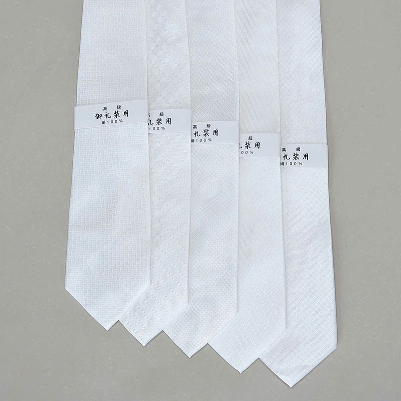 紳士シルクネクタイ(白)