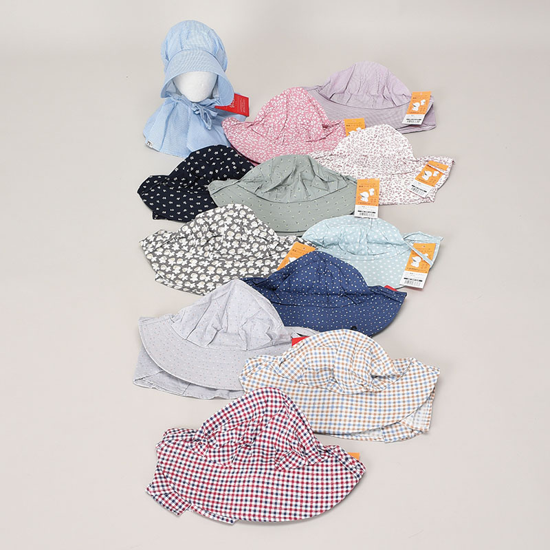 婦人プリント農園帽