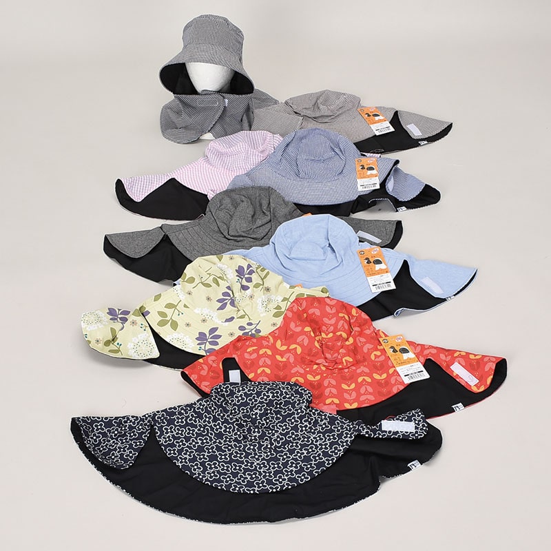 婦人リバーシブル農帽子