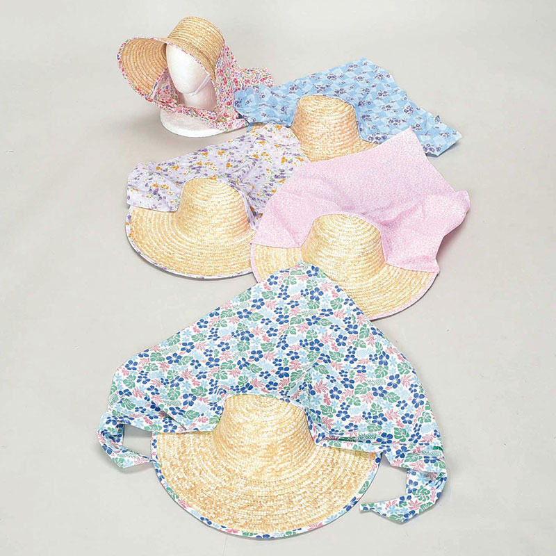 婦人半円麦わら