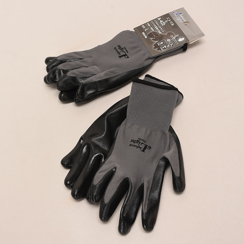 ニトリル背抜き手袋(グレーL寸)