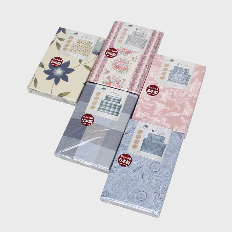 日本製綿プリント掛けカバーDL