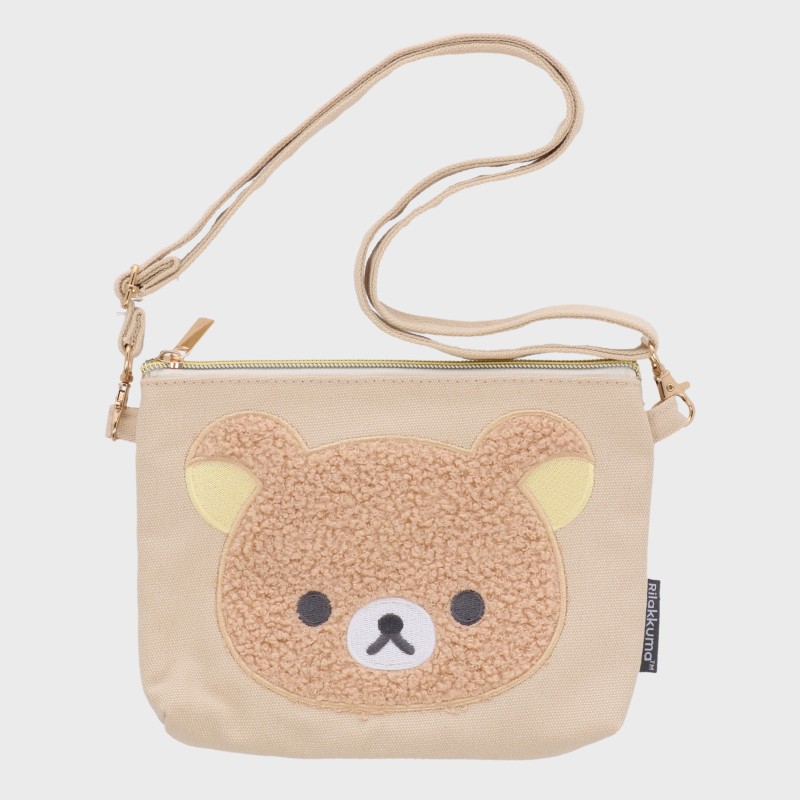 『リラックマ』ミニポシェット 立体アップリケ刺しゅう