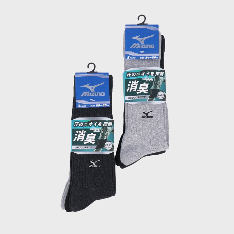 紳士ブランドソックス３足組ｌカラー クルー丈 ｍｉｚｕｎｏ レッグウェア 卸 仕入れサイト Self Web Shop 大西衣料株式会社