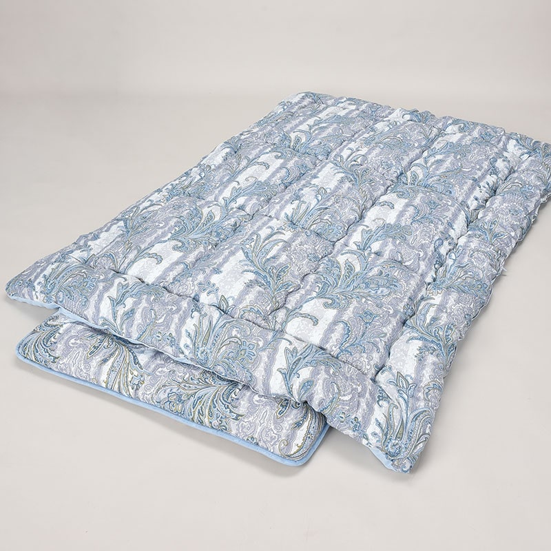 転写羊毛混掛け布団S ブルー